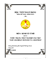 Thực Trạng Thất Nghiệp Của Việt Nam Giai Đoạn 2019-2021 Và Giải Pháp | Bài Tập Môn Kinh Tế Vĩ Mô