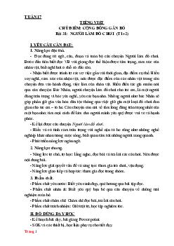 Giáo án Tiếng Việt 3 Kết nối tri thức tuần 17