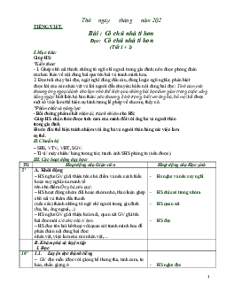 Giáo án Tiếng Việt 2 sách Chân trời sáng tạo Học kì 1| Tuần 7