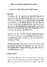 Tiểu luận môn kinh tế vi mô | Đại học Kinh Tế TPHCM