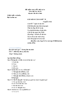 Đề thi giữa học kì 2 môn Ngữ văn 10 sách KNTT - Đề 2