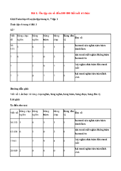 Toán lớp 4 trang 6, 7, 8 Bài 1: Ôn tập các số đến 100 000
