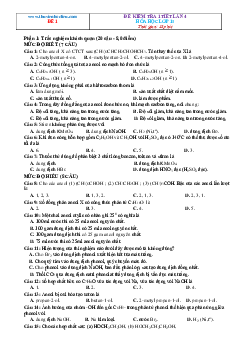 Bộ đề kiểm tra 1 tiết hóa 11 lần 4 chương 8:Dẫn xuất halozen-ancol-phenol (có đáp án)