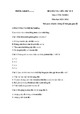 Đề thi giữa học kỳ 2 môn Công nghệ lớp 8 năm học 2024 - 2025 | Bộ sách Cánh diều