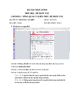 Thực hành chương 1 hệ phân tán | Đại học Bách khoa Hà Nội