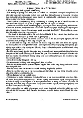 Đề cương môn Môi trường và phát triển  - trường đại học Khoa học xã hội và nhân văn- Đại học Quốc Gia Thành phố Hồ Chí Minh.