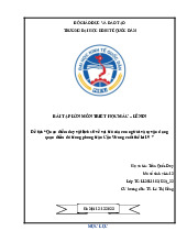 Quan điểm duy vật lịch sử về vai trò của con người và sự vận dụngquan điểm đó trong phong trào Cần Vương cuối thế kỉ 19 | Bài tập lớn môn triết học mác - lênin
