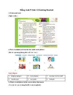 Tiếng Anh 9 Unit 12 Getting Started