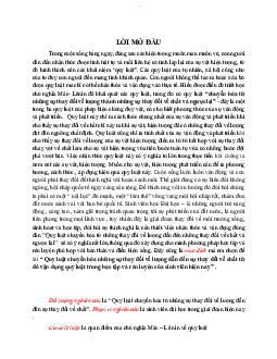 Quy luật chuyển hóa những sự thay đổi về lượng | Triết học Mác - Lênin | Học viện Ngân Hàng