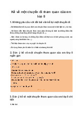 Viết bài văn kể lại một chuyến đi đáng nhớ của em ngắn gọn | Văn mẫu lớp 8