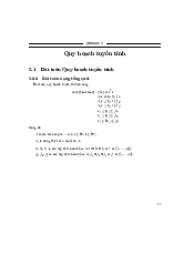 Quy hoạch tuyến tính | Đại học Sư phạm Hà Nội