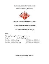 Bài tập lớn Xây dựng ứng dụng đánh cờ tướng người với máy môn Trí tuệ nhân tạo | Trường Đại học Kiến trúc Đà Nẵng