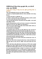 ASEAN là gì? Mục tiêu, nguyên tắc, cơ cấu tổ chức của ASEAN