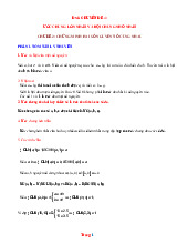 Luyện Thi HSG Toán 6 Chủ Đề: Chứng Minh Hai Số Nguyên Tố Cùng Nhau
