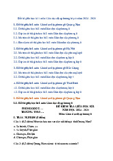 Bộ 4 Đề thi giữa học kì 1 môn Giáo dục địa phương lớp 6 năm 2024 - 2025