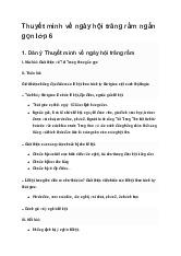 Thuyết minh về ngày hội trăng rằm ngắn gọn lớp 6