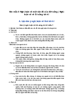 Văn mẫu 8 Nghị luận về một vấn đề của đời sống | Nghị luận về về lối sống ích kỉ
