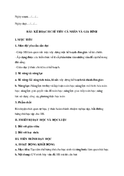 HK2.Kế hoạch chi tiêu cá nhân và gia đình | Bài giảng  PowePoint Toán 6 | Kết nối tri thức