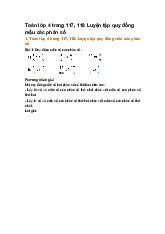 Toán lớp 4 trang 117, 118 Luyện tập quy đồng mẫu các phân số