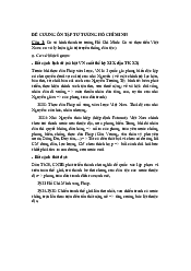 Đề cương ôn tập cuối kì Tư tưởng Hồ Chí Minh | Đại học Bách Khoa Hà Nội