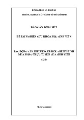 Tiểu luận Tác động của Influencer,KOL đến ý định mua hàng trực tuyến của sinh viên |  Đại học Mở Thành phố Hồ Chí Minh