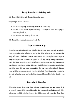 Đoạn văn miêu tả cảnh sông nước (Dàn ý + 18 mẫu) | Tập làm văn lớp 5