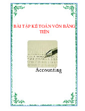 Bài tập Kế toán vốn bằng tiền môn Kế toán tài chính  | Học viện Báo chí và Tuyên truyền