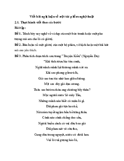 Soạn bài Viết bài nghị luận về một tác phẩm nghệ thuật | Ngữ văn 11 Cánh diều