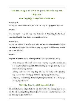 Giải Tin học 8 Bài 2: Vài nét lịch sử phát triển máy tính (tiếp theo) | Cánh diều