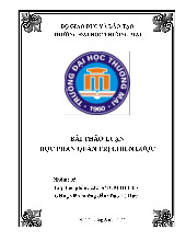 Bài thảo luận Quản trị chiến lược | Đại học Thương Mại