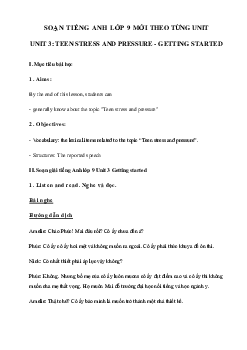 Unit 3 lớp 9 Getting started