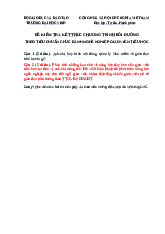 Đề kiểm tra kết thúc chương trình bồi dưỡng theo tiêu chuẩn chức danh nghề nghiệp giáo viên tiểu học