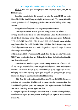 Đề cương bồi dưỡng học sinh giỏi Lịch sử 9