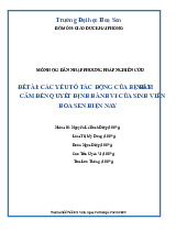 Nghiên cứu Bệnh Trầm Cảm Ảnh Hưởng Đến Sinh Viên | Báo cáo Dẫn nhập phương pháp nghiên cứu