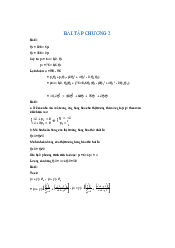 Bài Tập Chương 2 Toán Kinh Tế 1|Học Viện Ngân Hàng