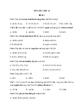 Đề thi khảo sát chất lượng đầu năm lớp 10 môn Hóa 2022 - 2023 - Đề 9