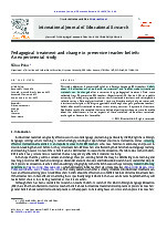 Pedagogical treatment and change in preservice teacher beliefs:An experimental study