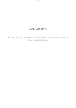 NGỮ-ÂM-HỌC | Dẫn luận ngôn ngữ | Đại học Khoa học Xã hội và Nhân văn, Đại học Quốc gia Thành phố HCM