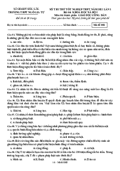 Đề thi thử THPT Quốc gia 2022 môn GDCD lần 1 trường THPT Ngô Gia Tự, Đắk Lắk