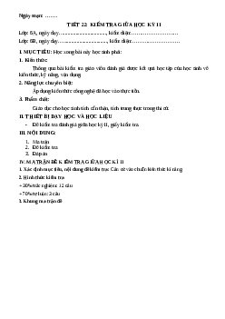 Đề thi giữa học kì 2 môn Công nghệ 6 năm 2023 - 2024 sách Kết nối tri thức với cuộc sống | Đề 4