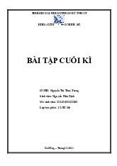 Bài Tập Cuối Kỳ Lập Trình Danh Sách Sinh Viên | Lập trình hướng đối tượng