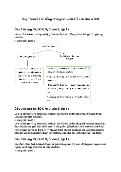 Soạn Văn 8 Bài 3: Sự sống thiêng liêng | Lối sống đơn giản – xu thế của thế kỉ XXI | Chân trời sáng tạo