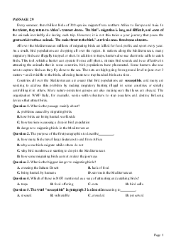 PASSAGE 29_Theme 1. Environment and Nature (Môi trường và thế giới tự nhiên)