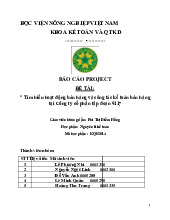 Tìm hiểu hoạt động bán hàng và công tác kế toán bán hàng tại Công ty cổ phần tập đoàn 911 môn Chuyên ngành Marketing | Học viện Nông nghiệp Việt Nam