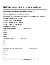 Đề thi Tiếng Anh lớp 8 Giữa kì 1 có đáp án chi tiết nhất