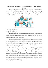 Nghiên cứu Chiến lược Marketing Vinamilk 812: Hoạt động và phân tích môn Marketing căn bản | Trường Đại học Thủy Lợi