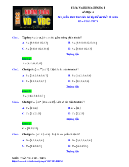 Bài tập trắc nghiệm Số học 6 chương 1 có đáp án và lời giải