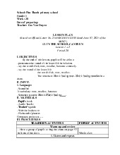 Giáo án môn Tiếng anh lớp 1 - Unit 13: In the school canteen | Bộ sách Global Success | Tiểu học ( Chương trình mới)