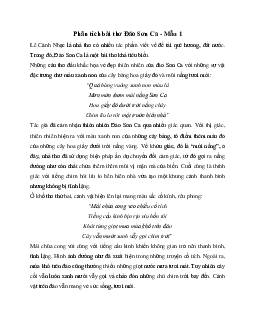 Văn mẫu lớp 8: Phân tích bài thơ Đảo Sơn Ca (2 mẫu) - Chân trời sáng tạo