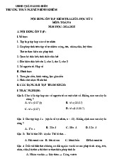 Đề cương giữa kì 1 Toán 6 năm 2024 – 2025 trường THCS Nguyễn Bỉnh Khiêm – Hà Nội